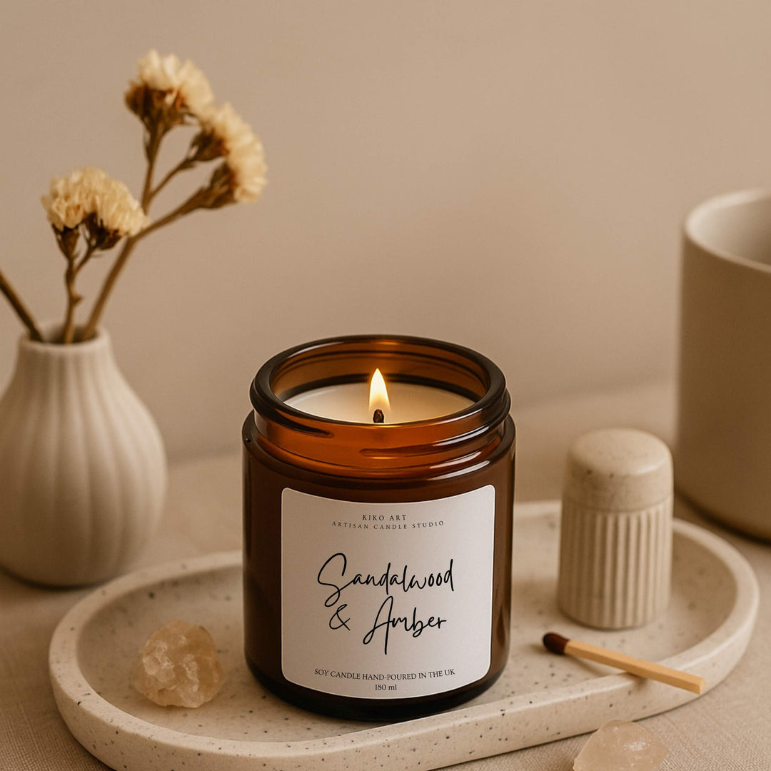 180 ml amber scented candle | kiko art