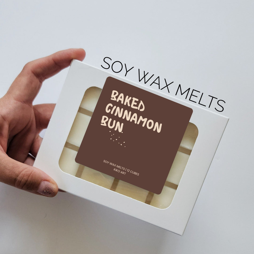 Cinnamon Bun Wax Melts 12 Cubes | Bakery Scent Wax Melts | Sweet Spiced Soy Wax Melts