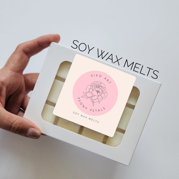 Peony Wax Melts 12 Cubes | Floral Wax Melts | Sweet Peony Scent | Soy Wax Melts UK