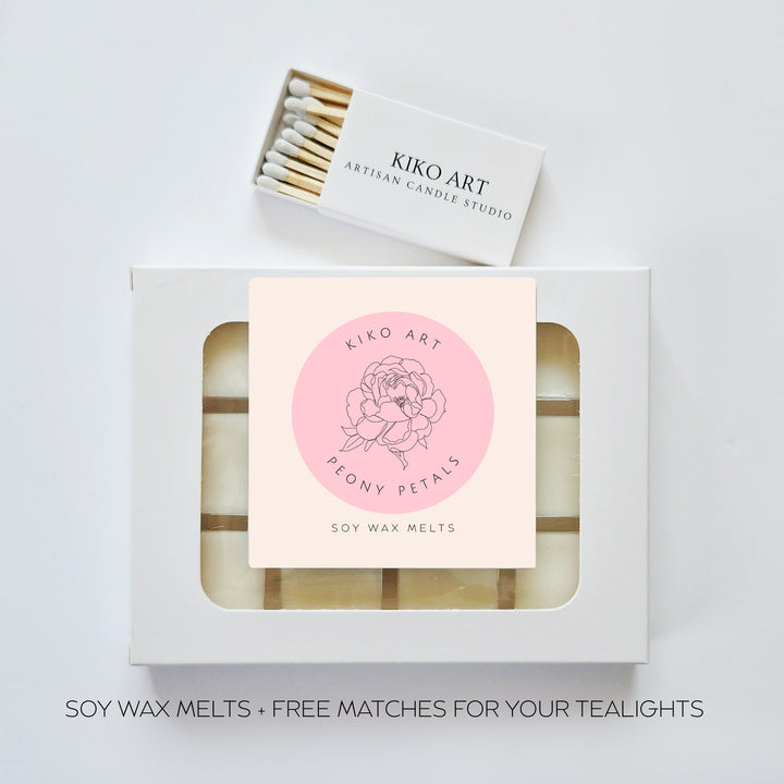 Peony Wax Melts 12 Cubes | Floral Wax Melts | Sweet Peony Scent | Soy Wax Melts UK