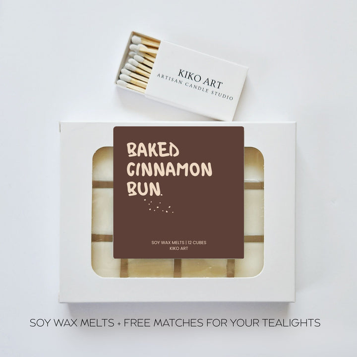 Cinnamon Bun Wax Melts 12 Cubes | Bakery Scent Wax Melts | Sweet Spiced Soy Wax Melts