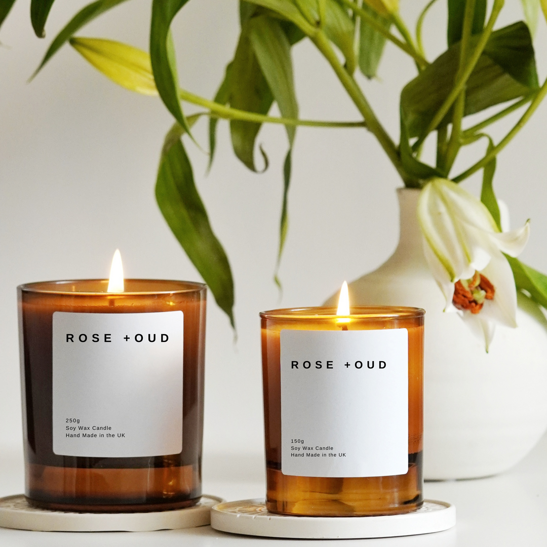 Rose + Oud Soy Amber Candle | 150g & 250g