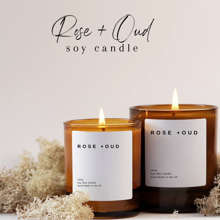 Rose + Oud Soy Amber Candle | 150g & 250g