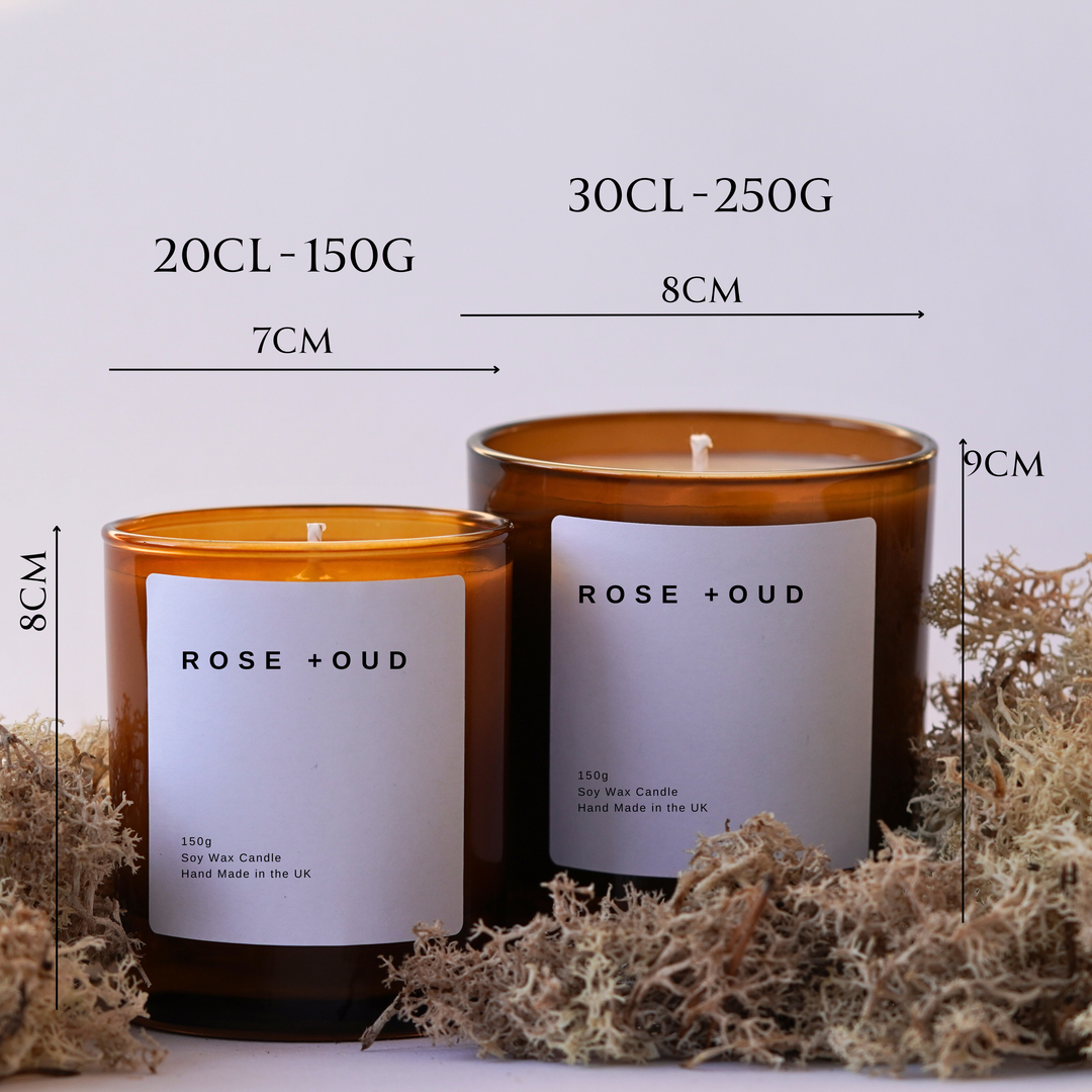 Rose + Oud Soy Amber Candle | 150g & 250g