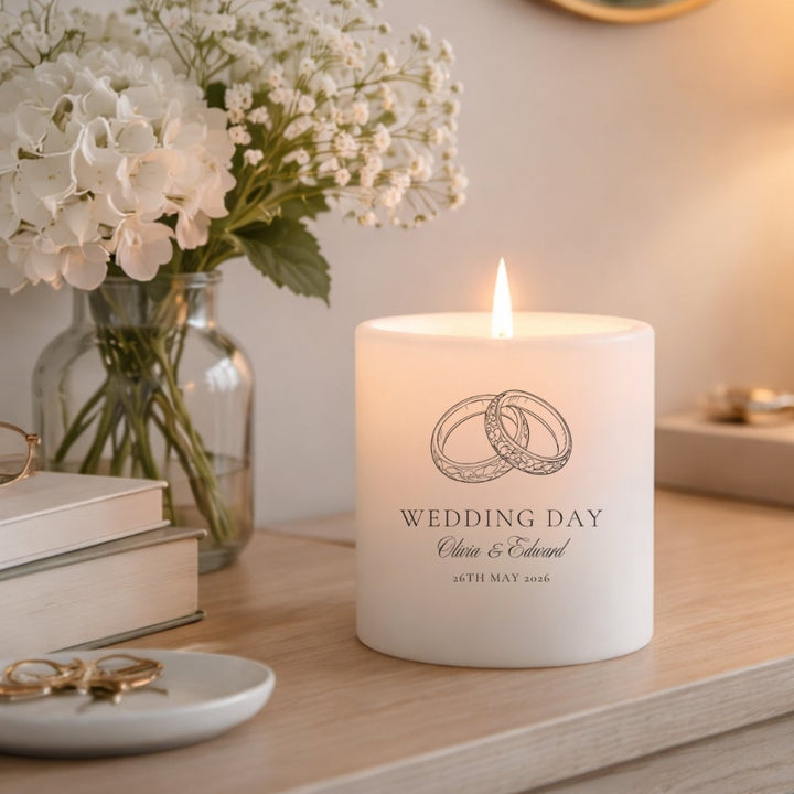 Wedding Gift for Couple- Engraved Candle