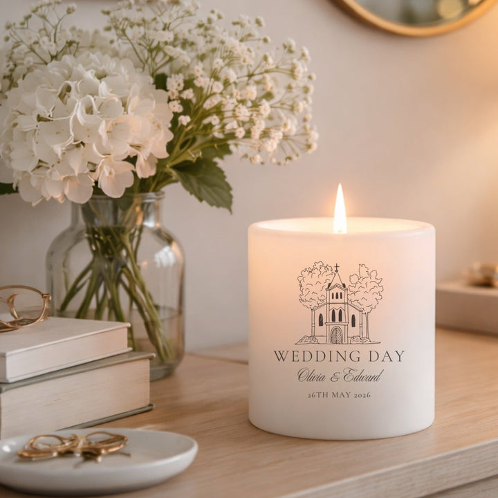 Sandalwood & Amber Candle Gift for Wedding Couple