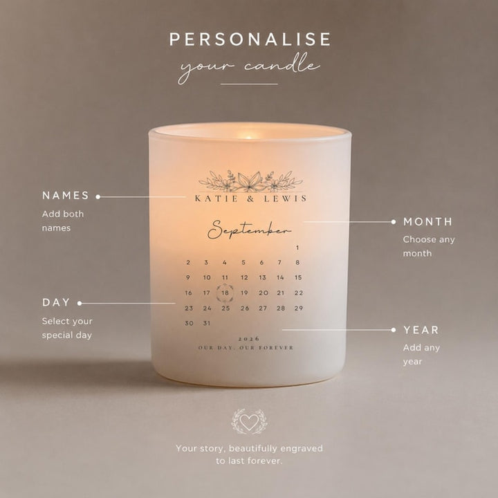 Personalise your candle - calendar design explainer