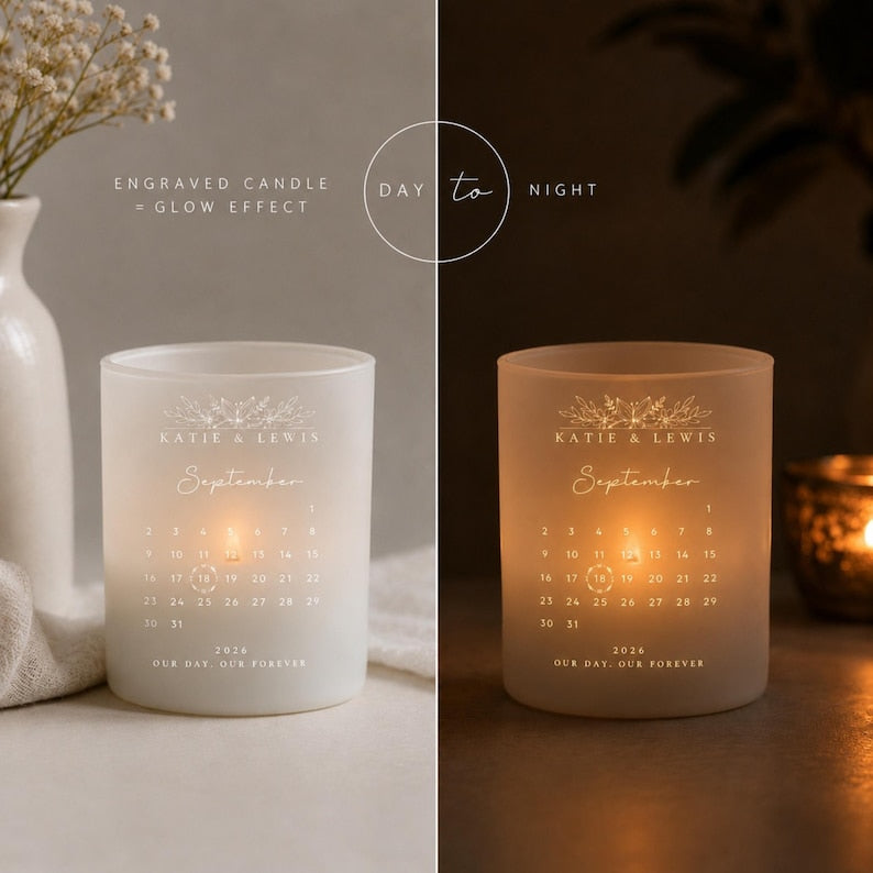 Candle glow day-to-night transition effect