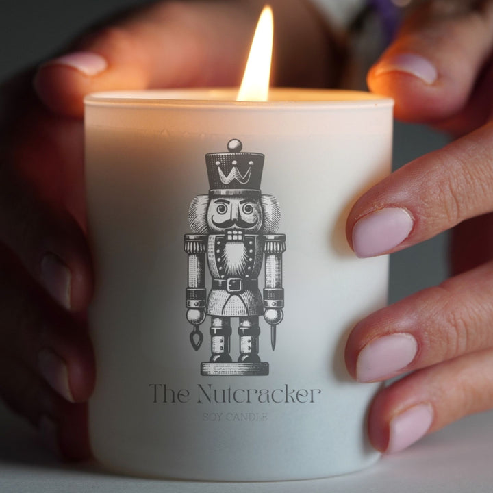 Personalised Christmas Gift | The Nutcracker Christmas Engraved Candle | Refillable Candle