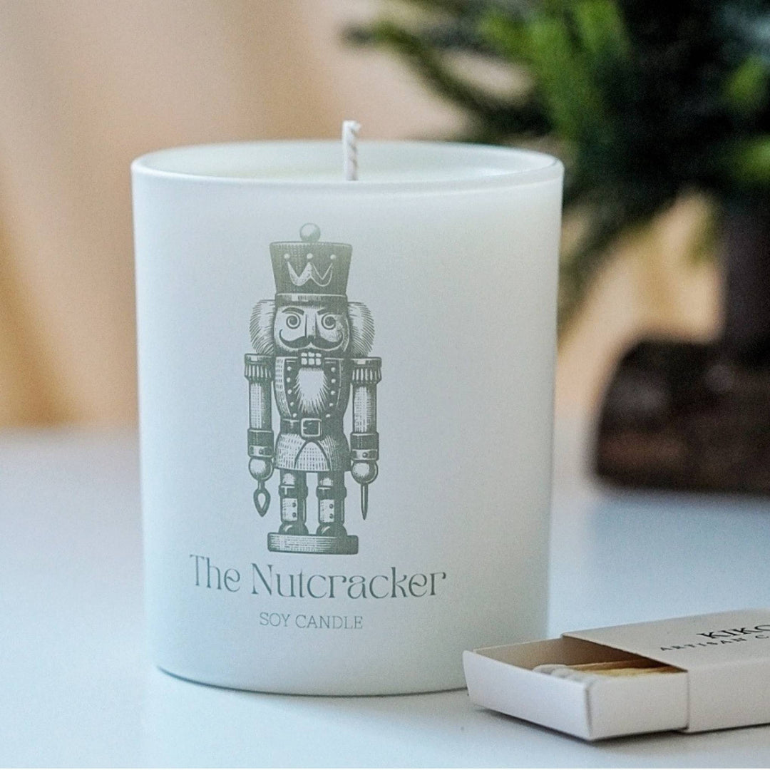 Personalised Christmas Gift | The Nutcracker Christmas Engraved Candle | Refillable Candle