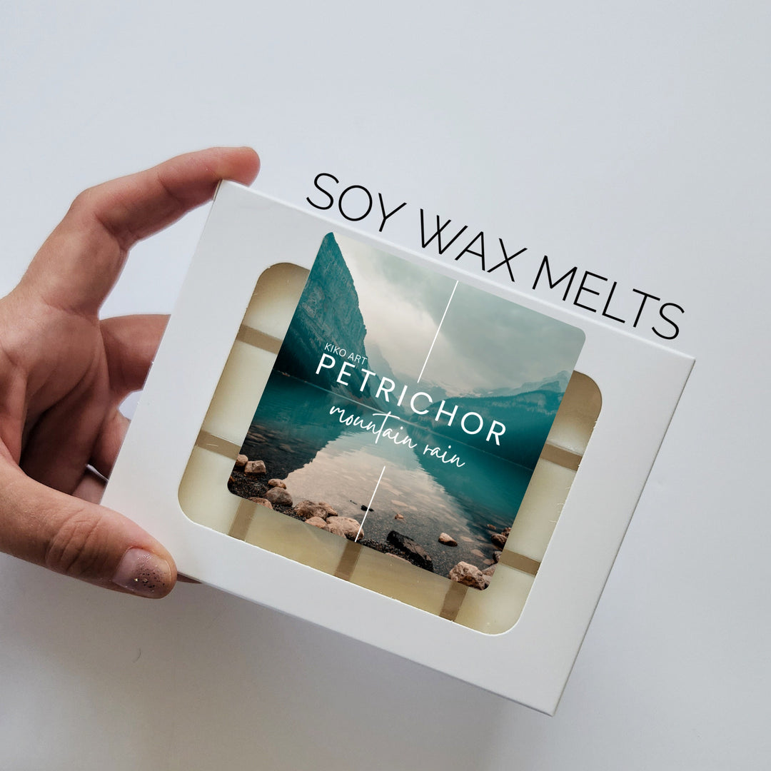 Petrichor wax melts – Mountain Rain Scent | Fresh Earth After Rain | Nature Inspired wax melts