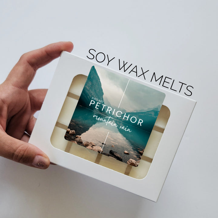 Petrichor wax melts – Mountain Rain Scent | Fresh Earth After Rain | Nature Inspired wax melts