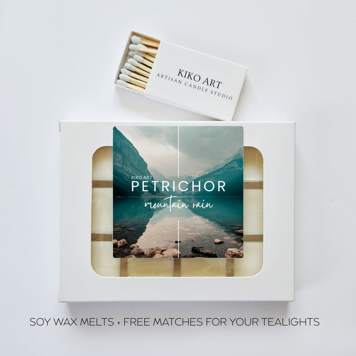 Petrichor wax melts – Mountain Rain Scent | Fresh Earth After Rain | Nature Inspired wax melts