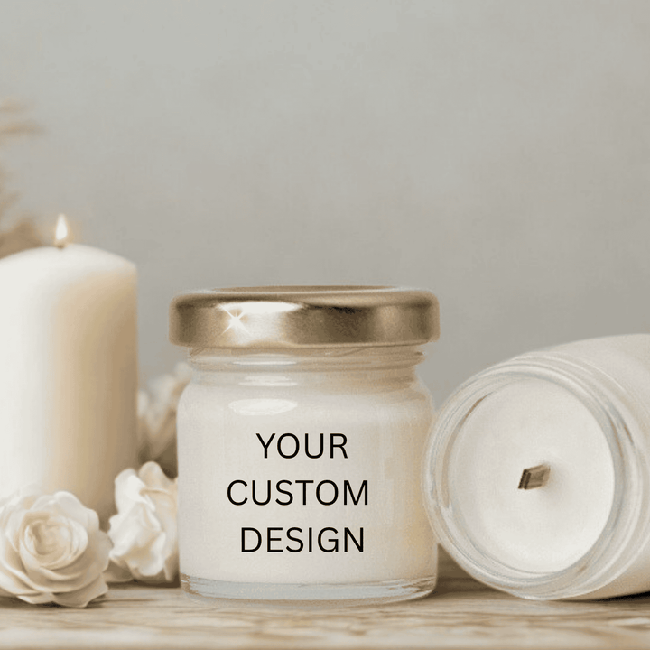 Personalised Baby Shower Candle Favour – 40ml Scented Candle with Your Custom Design