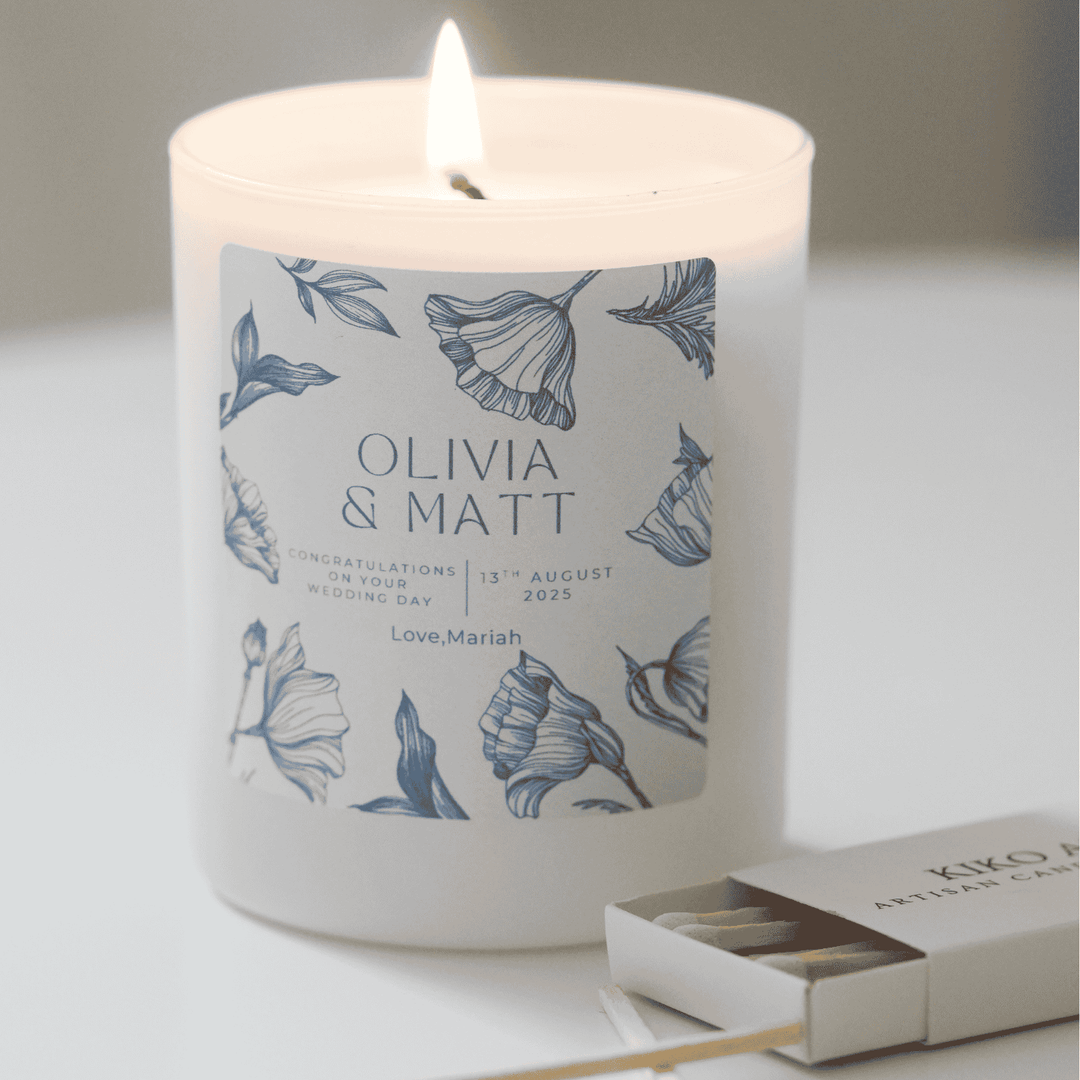 Custom Wedding Keepsake Candle For Couple
