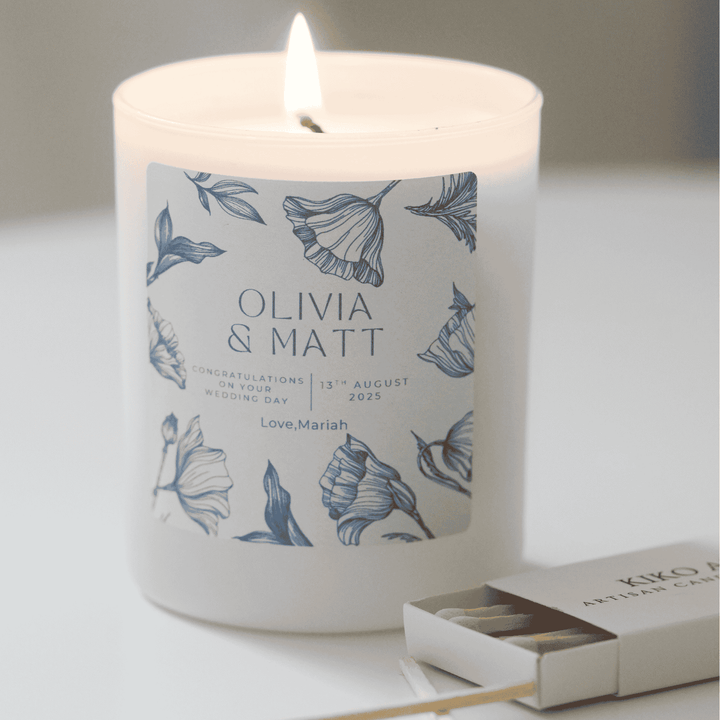 Custom Wedding Keepsake Candle For Couple