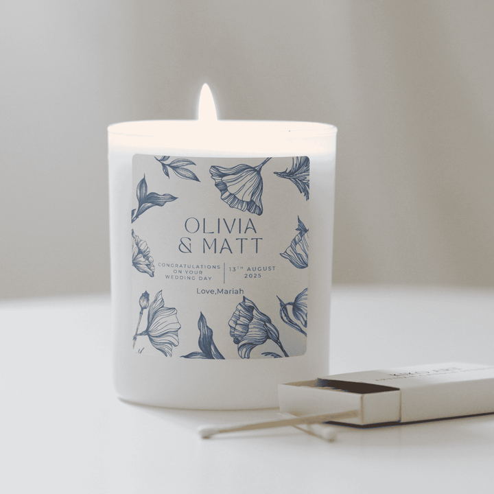 Custom Wedding Keepsake Candle For Couple